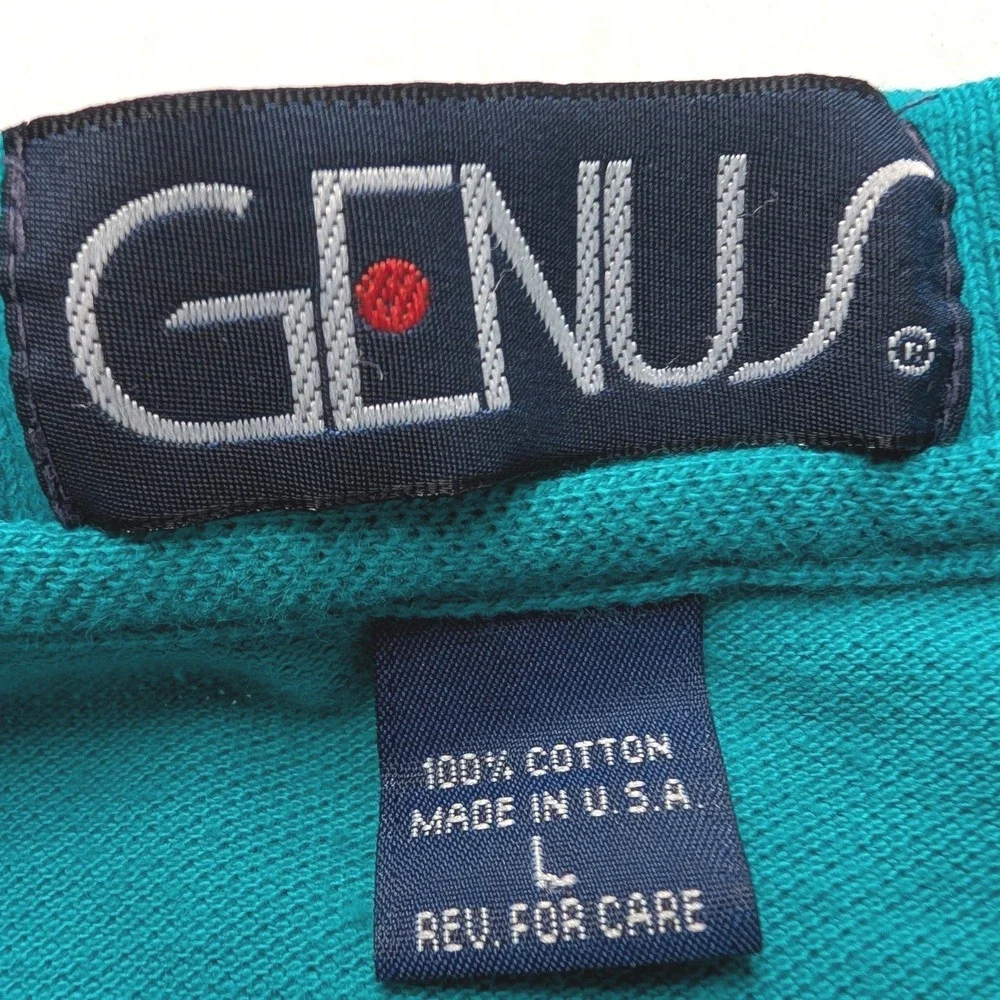 Vintage Genus Toyota Polo Shirt Mens‎ Large Teal Good Short Sleeve Cotton USA